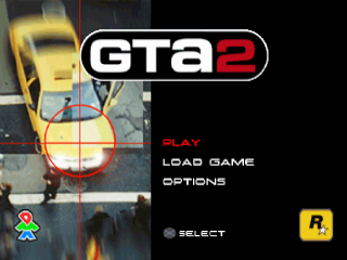 Grand Theft Auto 2 title screen for Playstation